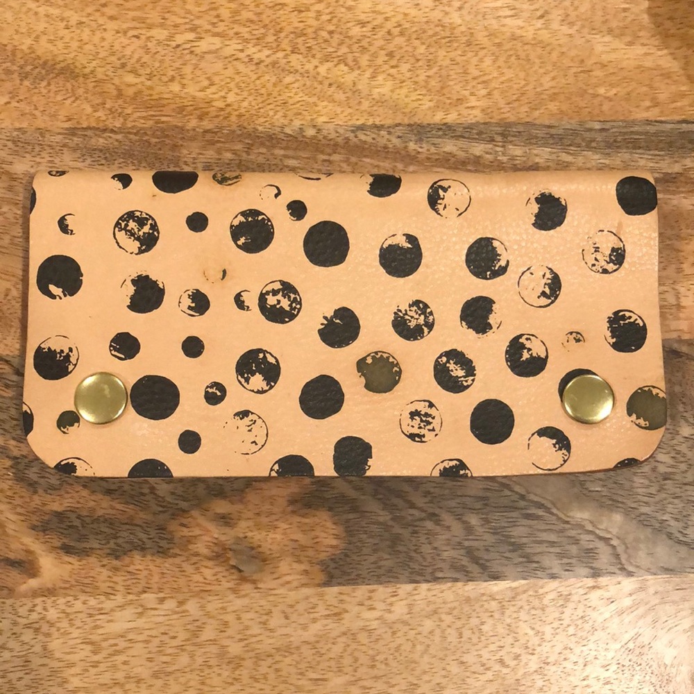 Minor History accordion tan/black wallet